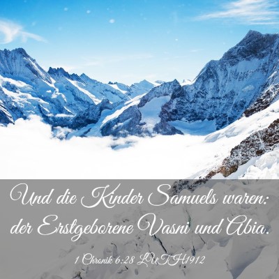 Picture 03 - 1 Chronik 6:28 LUTH1912 - Und die Kinder Samuels waren: der Erstgeborene - Bible Verse Picture