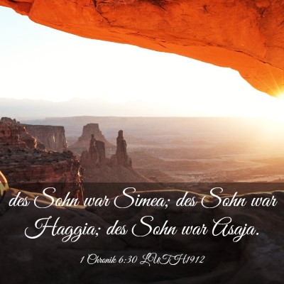 Picture 03 - 1 Chronik 6:30 LUTH1912 - des Sohn war Simea; des Sohn war Haggia; des Sohn - Bible Verse Picture