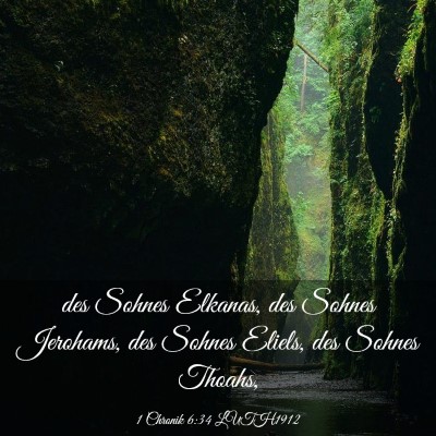 Picture 03 - 1 Chronik 6:34 LUTH1912 - des Sohnes Elkanas, des Sohnes Jerohams, des - Bible Verse Picture