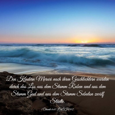 Picture 03 - 1 Chronik 6:63 LUTH1912 - Den Kindern Merari nach ihren Geschlechtern - Bible Verse Picture