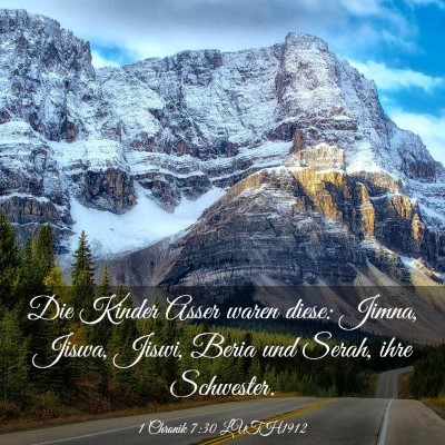 Picture 03 - 1 Chronik 7:30 LUTH1912 - Die Kinder Asser waren diese: Jimna, Jiswa, - Bible Verse Picture