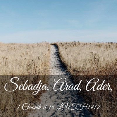 Picture 03 - 1 Chronik 8:15 LUTH1912 - Sebadja, Arad, - Bible Verse Picture