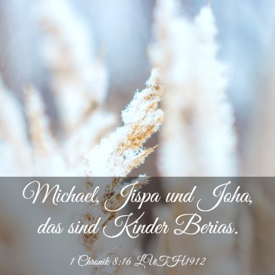 Picture 03 - 1 Chronik 8:16 LUTH1912 - Michael, Jispa und Joha, das sind Kinder - Bible Verse Picture