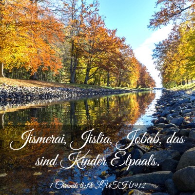 Picture 03 - 1 Chronik 8:18 LUTH1912 - Jismerai, Jislia, Jobab, das sind Kinder - Bible Verse Picture