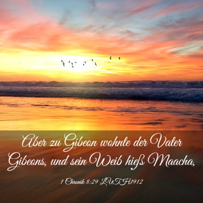 Picture 03 - 1 Chronik 8:29 LUTH1912 - Aber zu Gibeon wohnte der Vater Gibeons, und sein - Bible Verse Picture