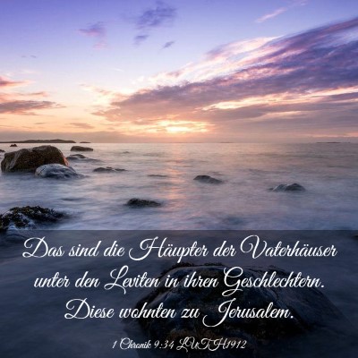 Picture 03 - 1 Chronik 9:34 LUTH1912 - Das sind die Häupter der Vaterhäuser unter den - Bible Verse Picture