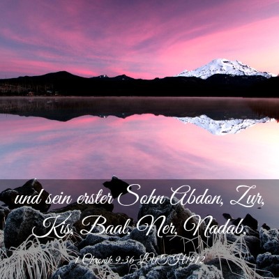 Picture 03 - 1 Chronik 9:36 LUTH1912 - und sein erster Sohn Abdon, Zur, Kis, Baal, Ner, - Bible Verse Picture