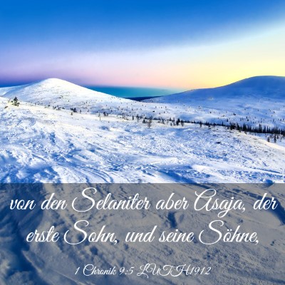 Picture 03 - 1 Chronik 9:5 LUTH1912 - von den Selaniter aber Asaja, der erste Sohn, und - Bible Verse Picture