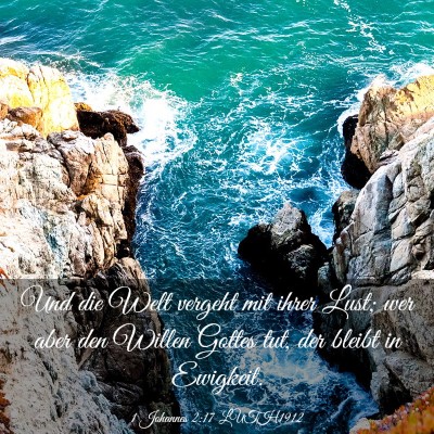 Picture 03 - 1 Johannes 2:17 LUTH1912 - Und die Welt vergeht mit ihrer Lust; wer aber den - Bible Verse Picture