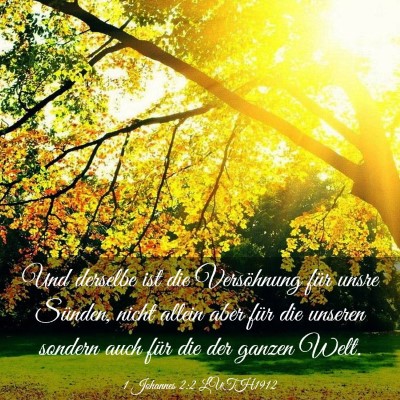 Picture 03 - 1 Johannes 2:2 LUTH1912 - Und derselbe ist die Versöhnung für unsre - Bible Verse Picture