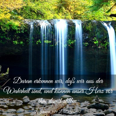 Picture 03 - 1 Johannes 3:19 LUTH1912 - Daran erkennen wir, daß wir aus der Wahrheit - Bible Verse Picture