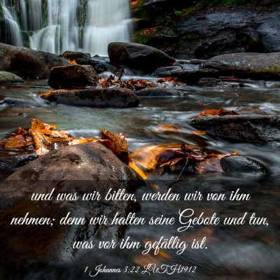Picture 03 - 1 Johannes 3:22 LUTH1912 - und was wir bitten, werden wir von ihm nehmen; - Bible Verse Picture
