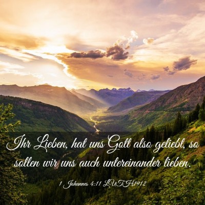 Picture 03 - 1 Johannes 4:11 LUTH1912 - Ihr Lieben, hat uns Gott also geliebt, so sollen - Bible Verse Picture