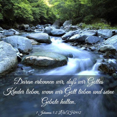 Picture 03 - 1 Johannes 5:2 LUTH1912 - Daran erkennen wir, daß wir Gottes Kinder - Bible Verse Picture