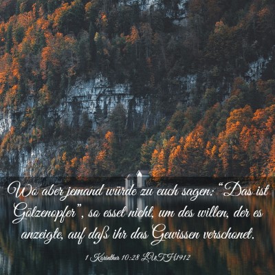 Picture 03 - 1 Korinther 10:28 LUTH1912 - Wo aber jemand würde zu euch sagen: “Das ist - Bible Verse Picture