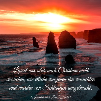 Picture 03 - 1 Korinther 10:9 LUTH1912 - Lasset uns aber auch Christum nicht versuchen, - Bible Verse Picture