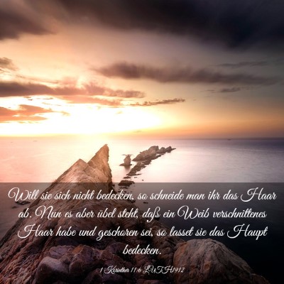 Picture 03 - 1 Korinther 11:6 LUTH1912 - Will sie sich nicht bedecken, so schneide man ihr - Bible Verse Picture