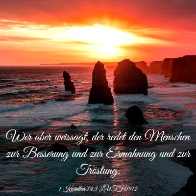 Picture 03 - 1 Korinther 14:3 LUTH1912 - Wer aber weissagt, der redet den Menschen zur - Bible Verse Picture