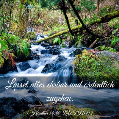 Picture 03 - 1 Korinther 14:40 LUTH1912 - Lasset alles ehrbar und ordentlich - Bible Verse Picture