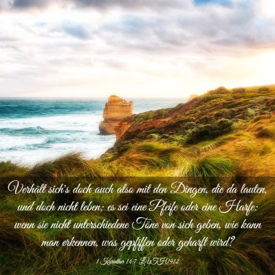 Picture 03 - 1 Korinther 14:7 LUTH1912 - Verhält sich's doch auch also mit den Dingen, - Bible Verse Picture