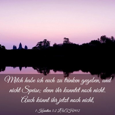 Picture 03 - 1 Korinther 3:2 LUTH1912 - Milch habe ich euch zu trinken gegeben, und nicht - Bible Verse Picture