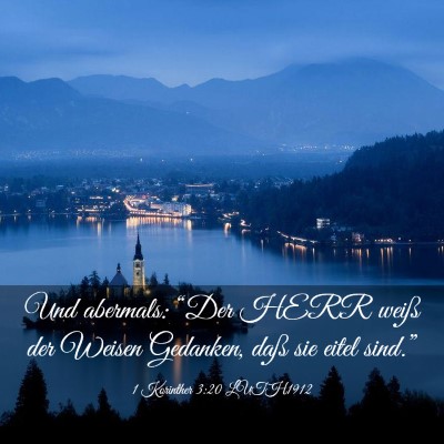 Picture 03 - 1 Korinther 3:20 LUTH1912 - Und abermals: “Der HERR weiß der Weisen - Bible Verse Picture