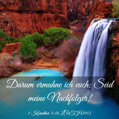 Picture 03 - 1 Korinther 4:16 LUTH1912 - Darum ermahne ich euch: Seid meine - Bible Verse Picture