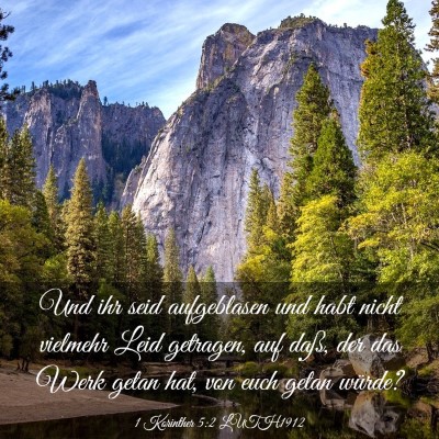Picture 03 - 1 Korinther 5:2 LUTH1912 - Und ihr seid aufgeblasen und habt nicht vielmehr - Bible Verse Picture
