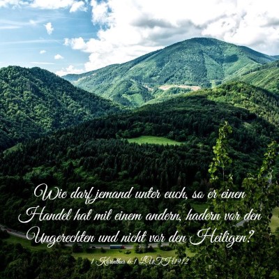 Picture 03 - 1 Korinther 6:1 LUTH1912 - Wie darf jemand unter euch, so er einen Handel - Bible Verse Picture