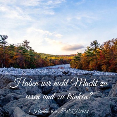 Picture 03 - 1 Korinther 9:4 LUTH1912 - Haben wir nicht Macht zu essen und zu - Bible Verse Picture