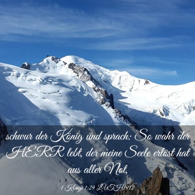 Picture 03 - 1 Könige 1:29 LUTH1912 - schwur der König und sprach: So wahr der HERR - Bible Verse Picture