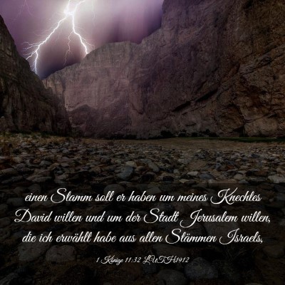 Picture 03 - 1 Könige 11:32 LUTH1912 - einen Stamm soll er haben um meines Knechtes - Bible Verse Picture