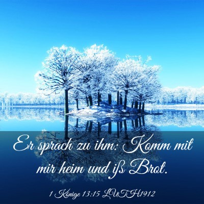 Picture 03 - 1 Könige 13:15 LUTH1912 - Er sprach zu ihm: Komm mit mir heim und iß - Bible Verse Picture