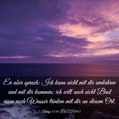 Picture 03 - 1 Könige 13:16 LUTH1912 - Er aber sprach: Ich kann nicht mit dir umkehren - Bible Verse Picture