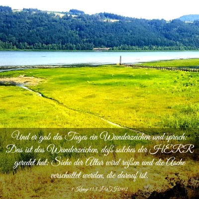 Picture 03 - 1 Könige 13:3 LUTH1912 - Und er gab des Tages ein Wunderzeichen und - Bible Verse Picture