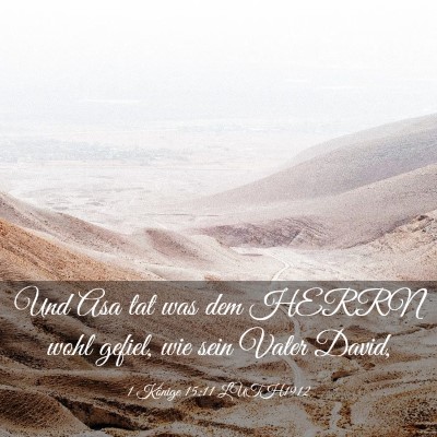 Picture 03 - 1 Könige 15:11 LUTH1912 - Und Asa tat was dem HERRN wohl gefiel, wie sein - Bible Verse Picture