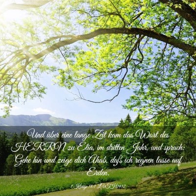 Picture 03 - 1 Könige 18:1 LUTH1912 - Und über eine lange Zeit kam das Wort des HERRN - Bible Verse Picture