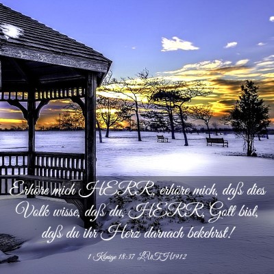 Picture 03 - 1 Könige 18:37 LUTH1912 - Erhöre mich HERR, erhöre mich, daß dies Volk - Bible Verse Picture