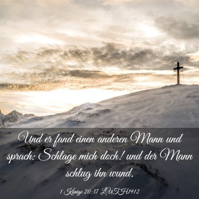 Picture 03 - 1 Könige 20:37 LUTH1912 - Und er fand einen anderen Mann und sprach: - Bible Verse Picture
