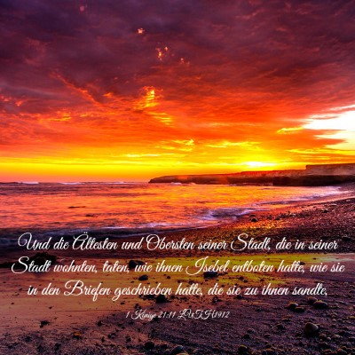 Picture 03 - 1 Könige 21:11 LUTH1912 - Und die Ältesten und Obersten seiner Stadt, die - Bible Verse Picture
