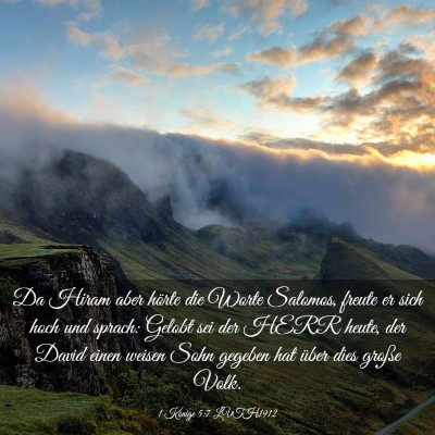 Picture 03 - 1 Könige 5:7 LUTH1912 - Da Hiram aber hörte die Worte Salomos, freute er - Bible Verse Picture