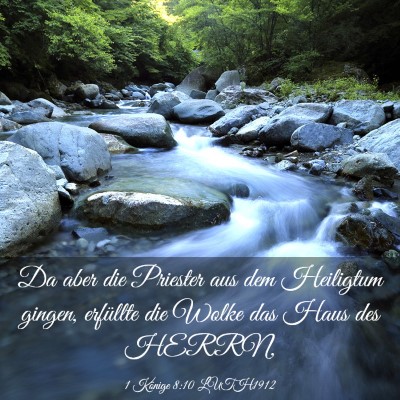 Picture 03 - 1 Könige 8:10 LUTH1912 - Da aber die Priester aus dem Heiligtum gingen, - Bible Verse Picture