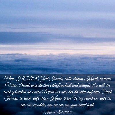 Picture 03 - 1 Könige 8:25 LUTH1912 - Nun, HERR, Gott Israels, halte deinem Knecht, - Bible Verse Picture