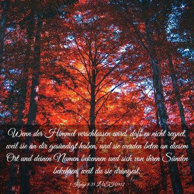 Picture 03 - 1 Könige 8:35 LUTH1912 - Wenn der Himmel verschlossen wird, daß es nicht - Bible Verse Picture