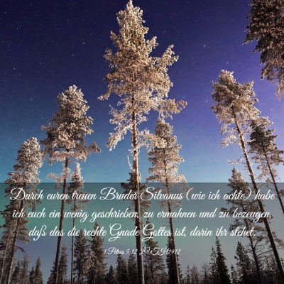 Picture 03 - 1 Petrus 5:12 LUTH1912 - Durch euren treuen Bruder Silvanus (wie ich - Bible Verse Picture