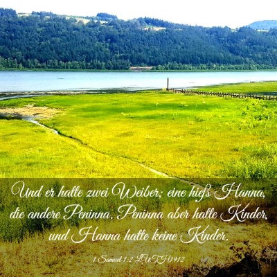 Picture 03 - 1 Samuel 1:2 LUTH1912 - Und er hatte zwei Weiber; eine hieß Hanna, die - Bible Verse Picture