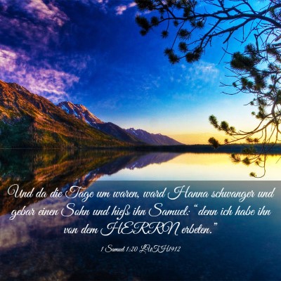 Picture 03 - 1 Samuel 1:20 LUTH1912 - Und da die Tage um waren, ward Hanna schwanger - Bible Verse Picture