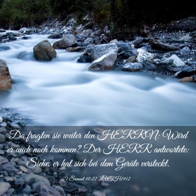 Picture 03 - 1 Samuel 10:22 LUTH1912 - Da fragten sie weiter den HERRN: Wird er auch - Bible Verse Picture