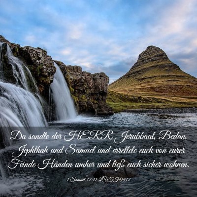 Picture 03 - 1 Samuel 12:11 LUTH1912 - Da sandte der HERR Jerubbaal, Bedan, Jephthah und - Bible Verse Picture