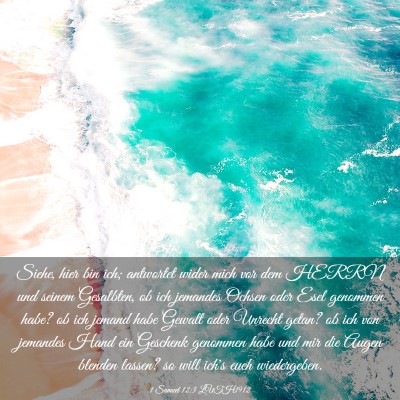 Picture 03 - 1 Samuel 12:3 LUTH1912 - Siehe, hier bin ich; antwortet wider mich vor dem - Bible Verse Picture